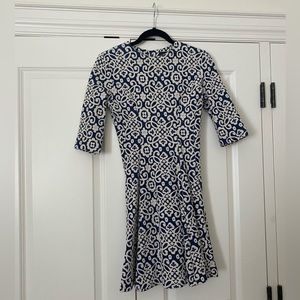 Zara blue patterned dress